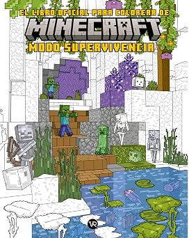 El libro oficial para colorear de Minecraft: Modo supervivencia - VR Editoras